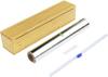 Dsnirasy Wrap Slide Bambus Frischhaltefolie Wrap Glatte Schneidefunktion BBQ Hochwertiges Aluminiumfolien-Set Cutter, Hülle, Cutter & 30cm50m