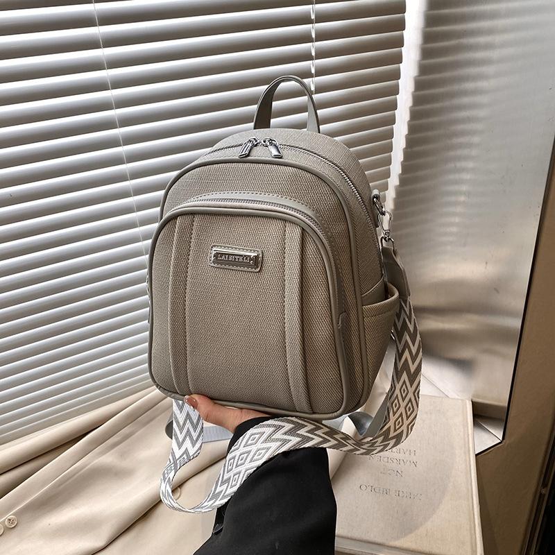Premium sense backpack women's new casual simple shoulder messenger bag multi-functional travel small backpack