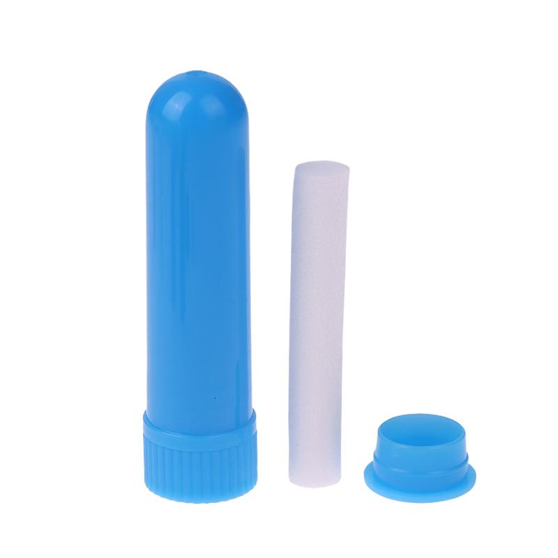 Empty Nasal Inhaler Tube With Cotton Wicks Refill Plastic Nasal Inhaler Sticks For Essential Oil Containers Aromatherapy Inhaler
