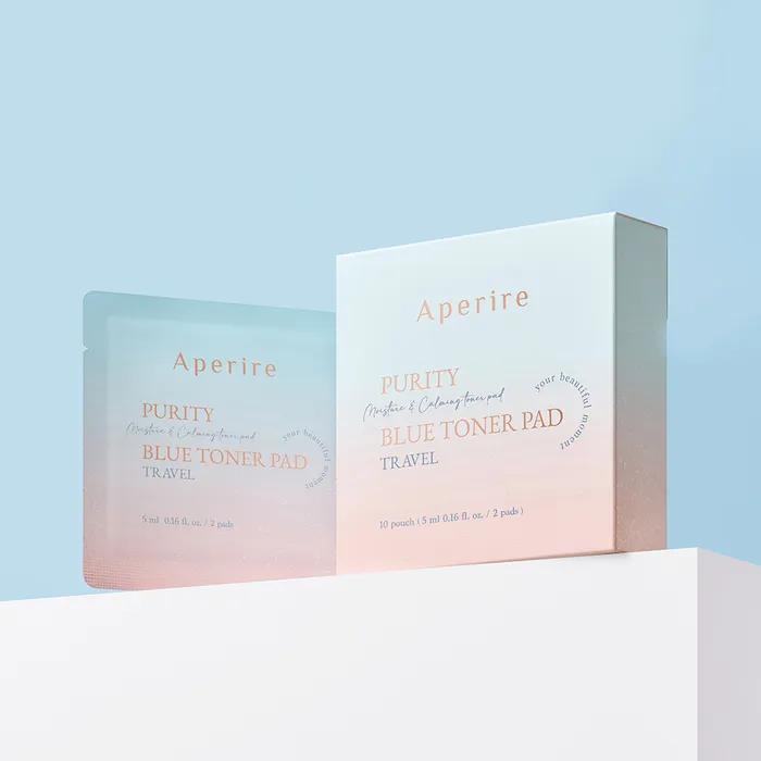 [Travel/Soothing Pad] Pure Blue Toner Pad Travel 20 Sheets (10 Sheets X 2ea)