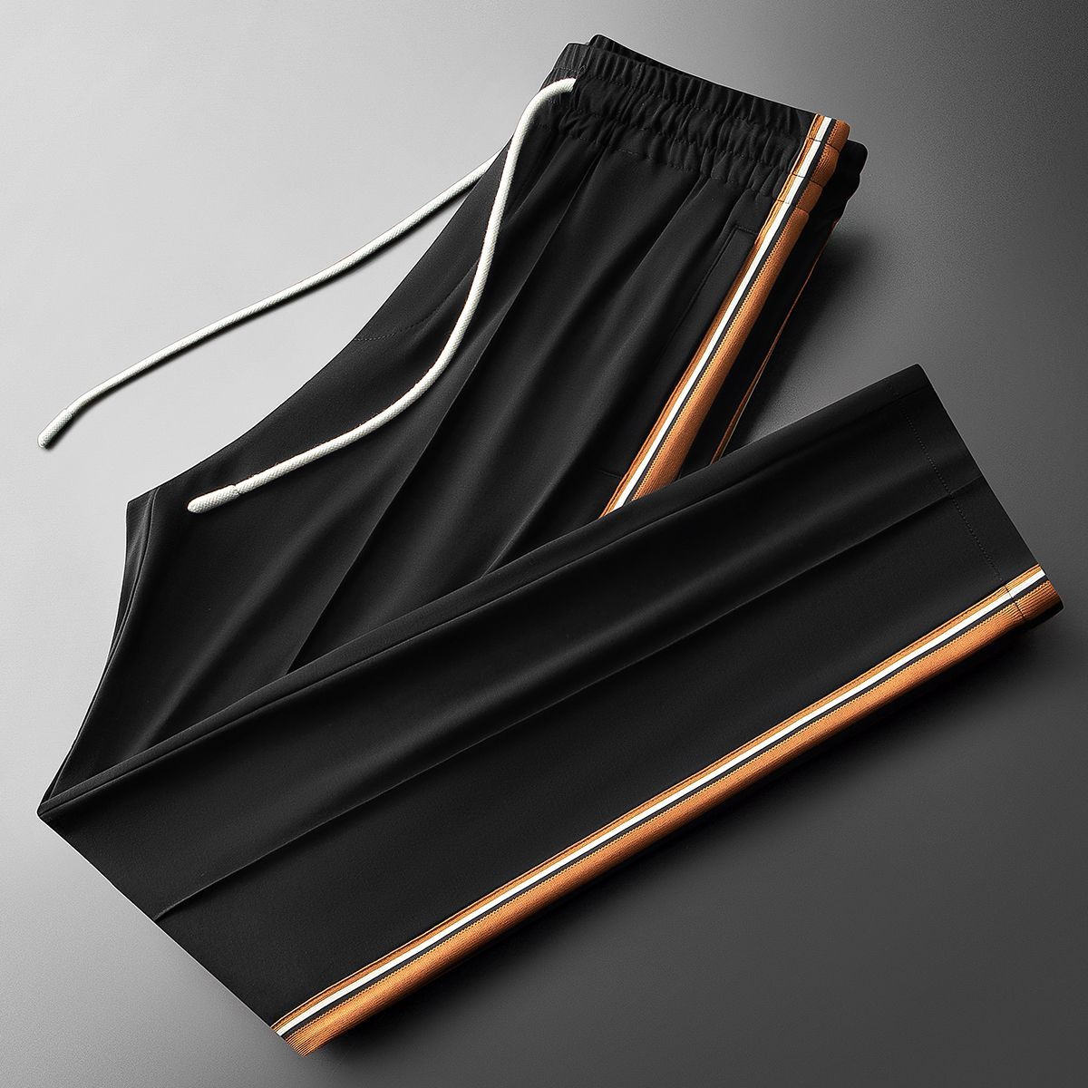 

Breathable Men s Summer Ultra-thin Side Woven Casual Straight Tube Loose and Versatile Quick Drying Sports Pants 4XL