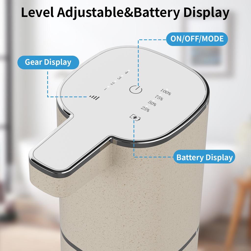Wall Mount Automatic Liquid Soap Dispenser USB Rechargeable Touchless Foam Hand Soap Dispenser for Bathroom Kitchen Dish Soap