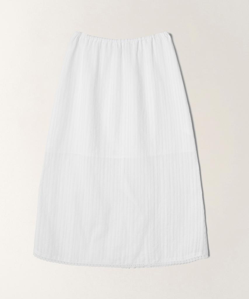 Tudment Gauze Midi Skirt_White
