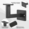 4pcs Stair Handrail Bracket Adjustable Railing Wall Support Hand Rail Bracket Hardware Black Staircase Handrail Accessories