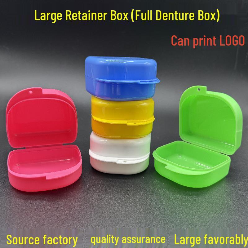 Portable Dental Retainer & Aligner Storage Box - Large/Medium Opening for Orthodontic and Denture Use