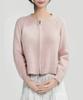 Keulleiseu Ivy Round Two-Way Zip-Up Knit Cardigan_Pink