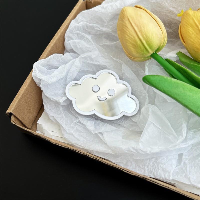 

Cloud Cute Mirror Sticker Phone Case Airbag Bracket Ins Style Desktop Watching Support Stand Adhesive