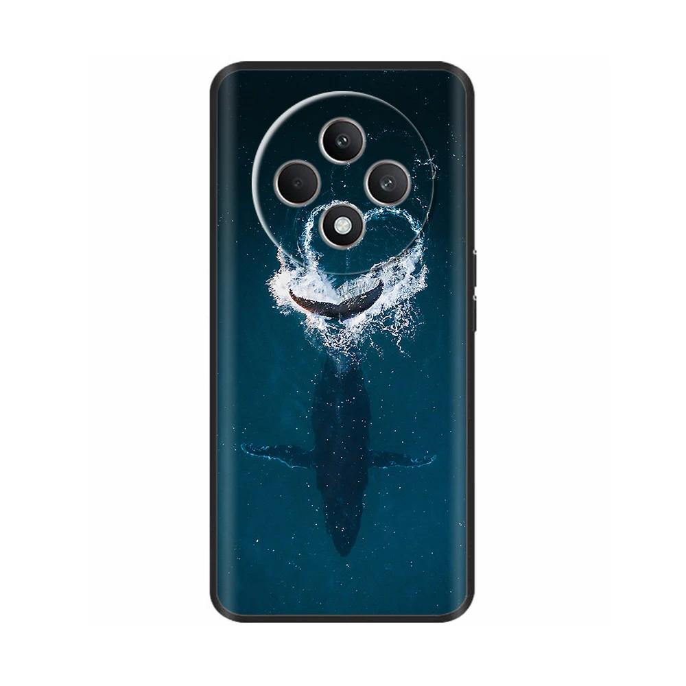 Für Oppo Reno12 F Hülle CPH2687 Cover Niedliches Liebesherz Weiche Schwarze Silikon Schutzhüllen für Reno 12F Reno12F 5G 2024 Fundas