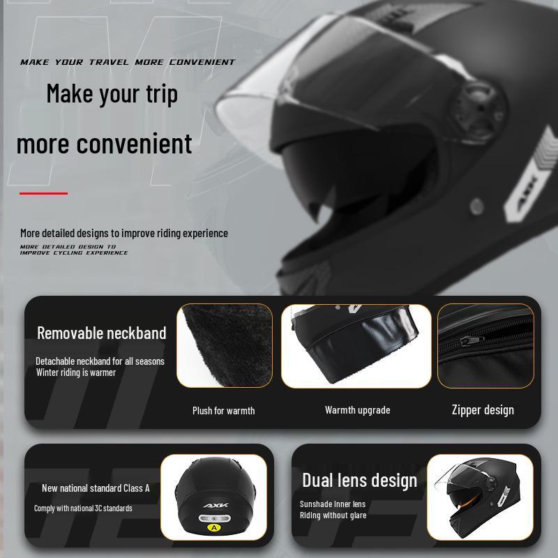 A1 National Standard Motorcycle Helmet Men's & Women's, All-Season, 3C Certified Safety Helmet.