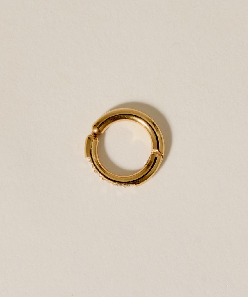 Novice Tokyo Cz Open Hoop Ear Cuff [Stainless] / Gold
