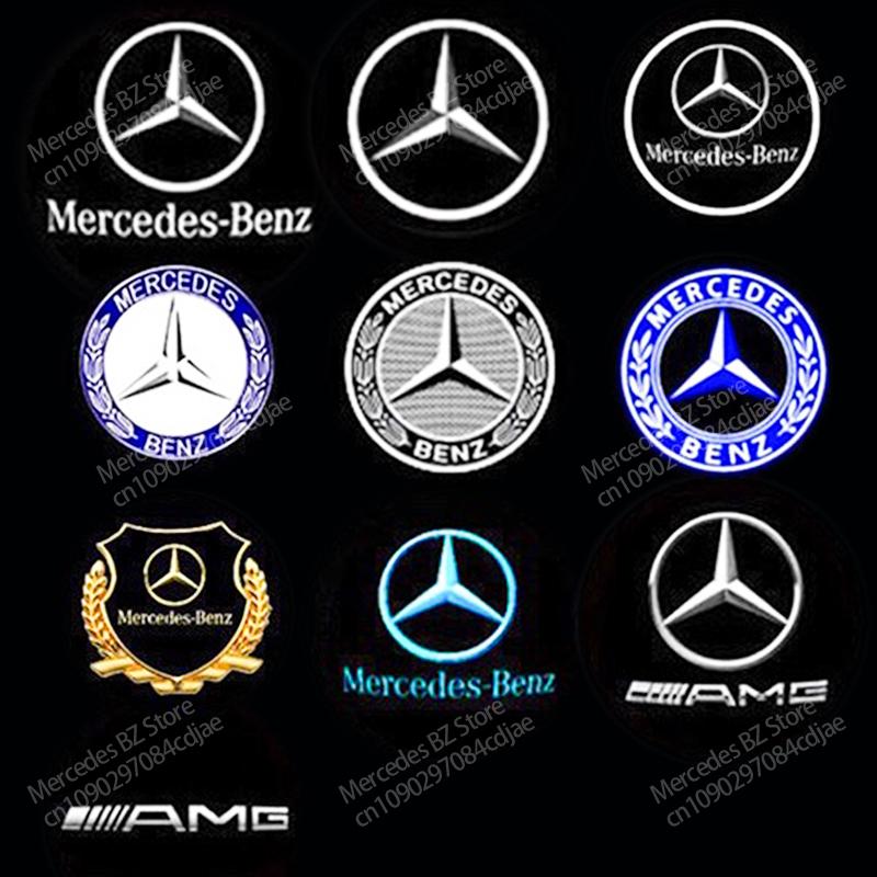 2Pc LED Car Door Welcome Light Logo Laser Projector Lamp For Mercedes Benz E C Class W205 W212 ML AMG W177 W247 W176 GLA GLC GLE