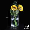 Secchiello Acrilico Risveglio di Fiori: Vaso quadrato grande trasparente per fiori freschi e composizioni
