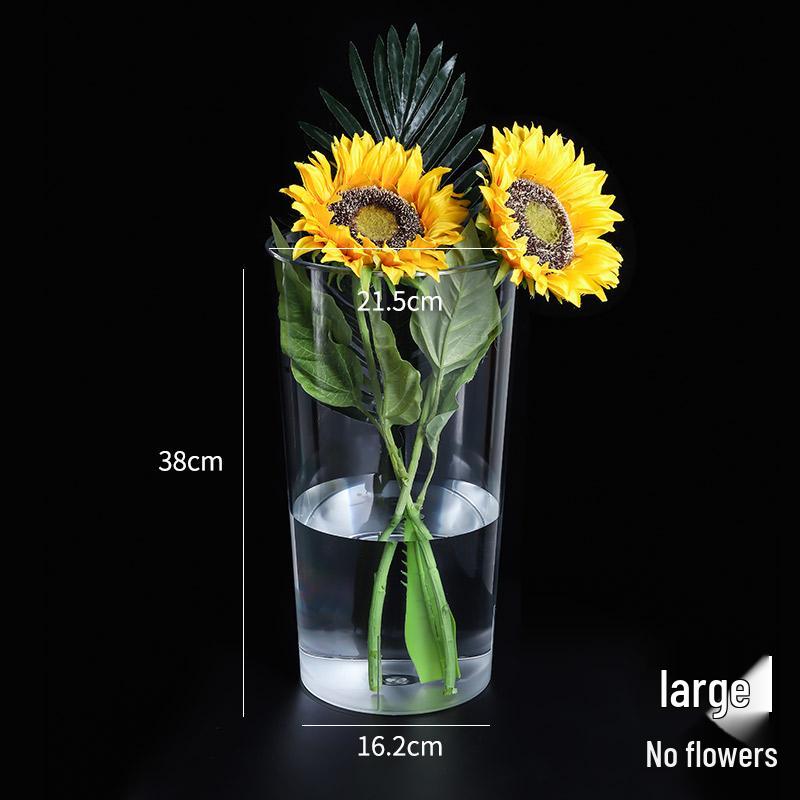 Secchiello Acrilico Risveglio di Fiori: Vaso quadrato grande trasparente per fiori freschi e composizioni