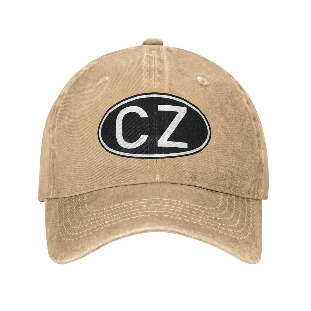 White CZ Guns Logo Washed Denim Cap Casual Baseball Caps Adjustable Hat Summer Unisex Baseball Hats