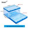 Ansai Rui Collapsible Clear Storage Crate with Lid