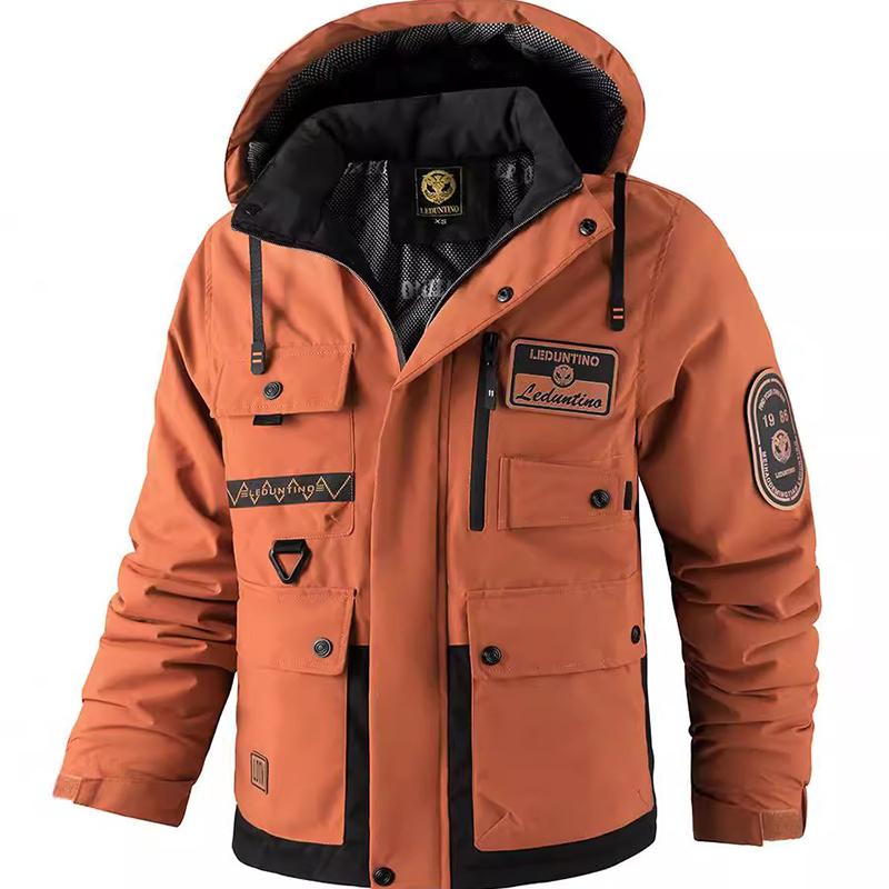 Men's Thick Padded Jacket Outdoor Warm Winter Men's Hooded Jackets Waterproof