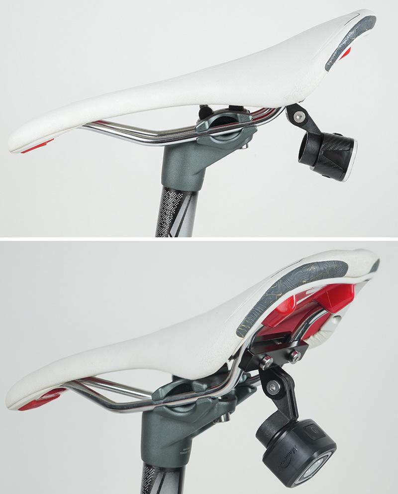 Aluminum Alloy Bracket for Wahoo & Garmin Taillight with Plastic Dial