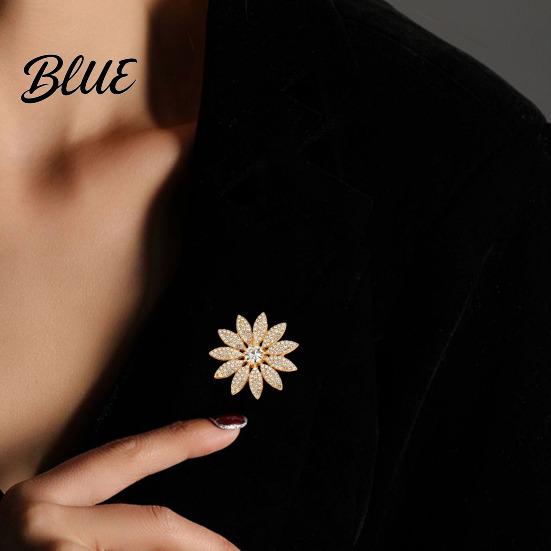 Brooch Pin Alloy Pin Round Sunflower Shape Lapel Badge Versatile