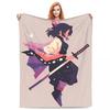 Insekten-Hashira Shinobu Kocho Decke Flanell Anime Demon Slayer Ultraweiche Überwürfe für Bett Bettvorleger