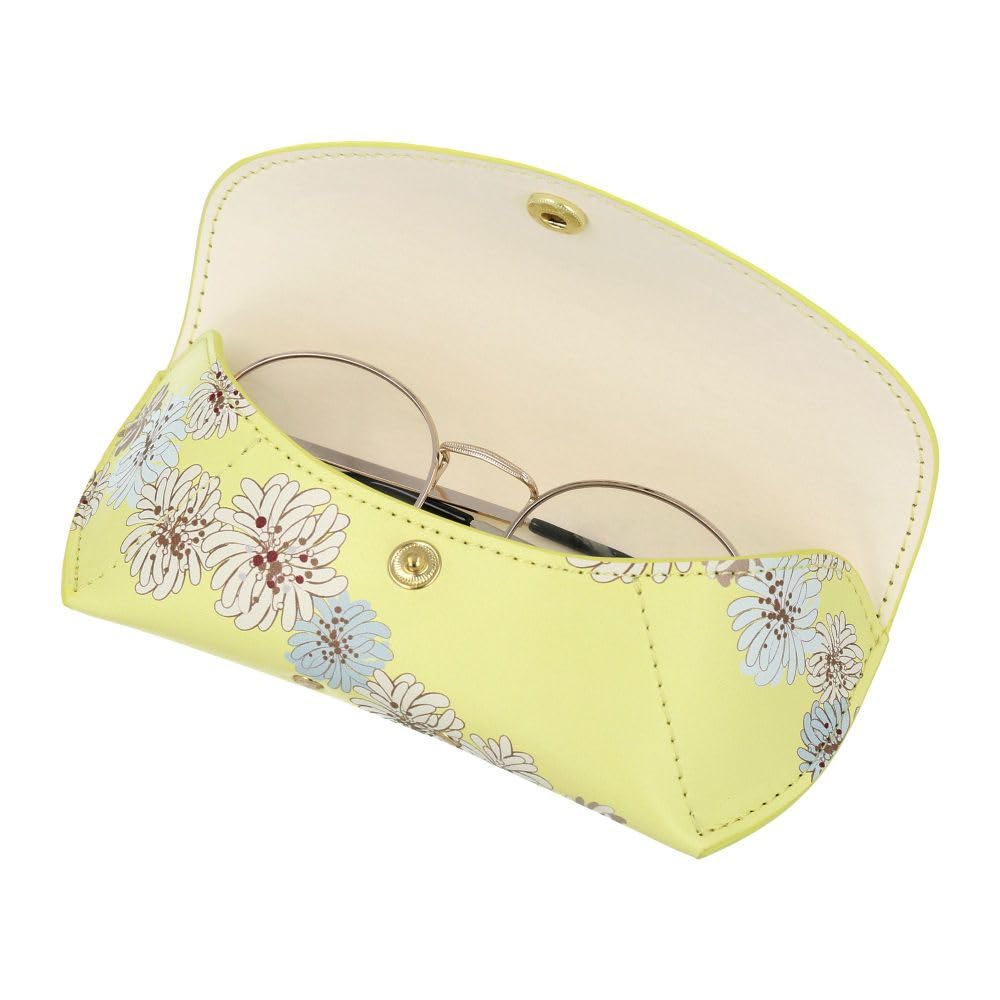 Marks Paul & Jora Puppetry Eyeglass Case, Chrysanthemum Lemon, PAJ-GS12-YE