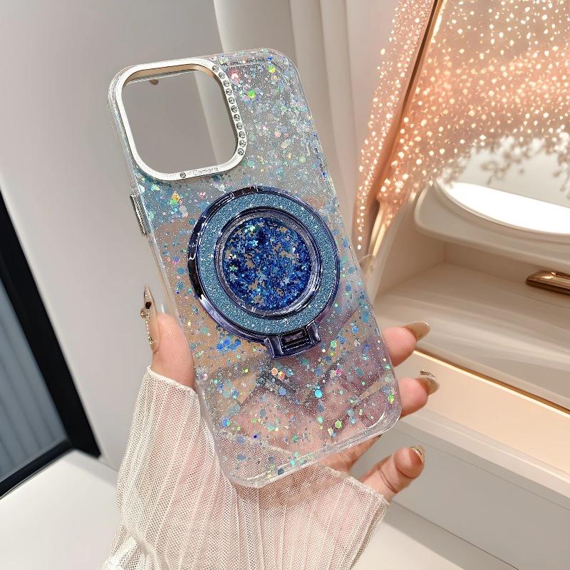 Husa Apple 16 13 Diamant de Apă Cer Înstelat Senzație Luxoasă și High-end Este Potrivită pentru 15pro Sclipici Nisipos Suport