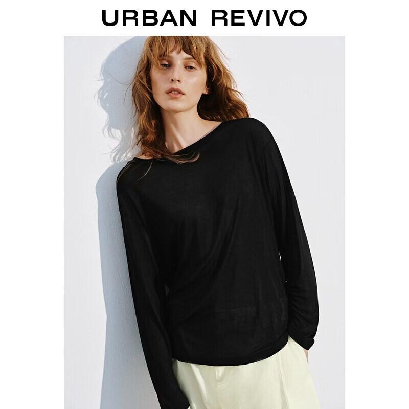 UR2026 Women s Lace Back Tie Boat Neck T-Shirt S