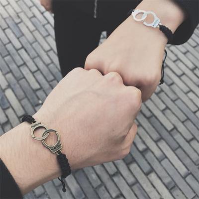Handschellen Armbänder Für Frauen Männer Liebhaber Armband Valentinstagsgeschenk Pulseras Handgemacht ADM