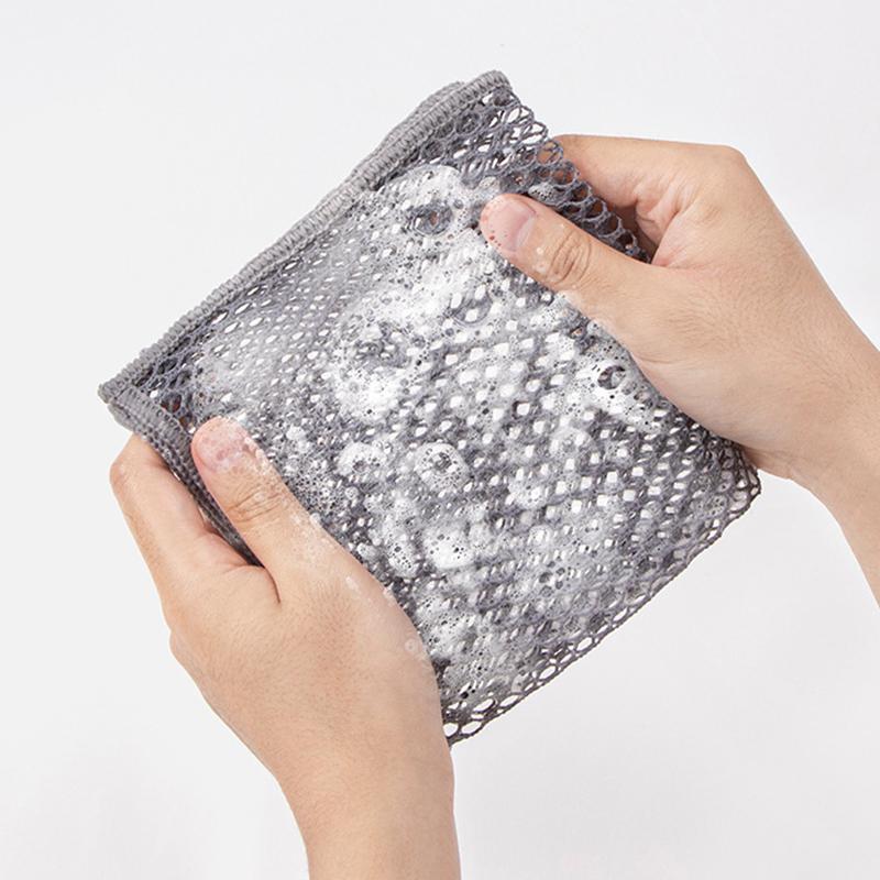 

Сетчатые полотенца для мытья посуды, сетка для мытья посуды, антипригарная масляная сетка, губка для мытья посуды, кухонная тряпка для быстрой сухой уборки 2PCS синий