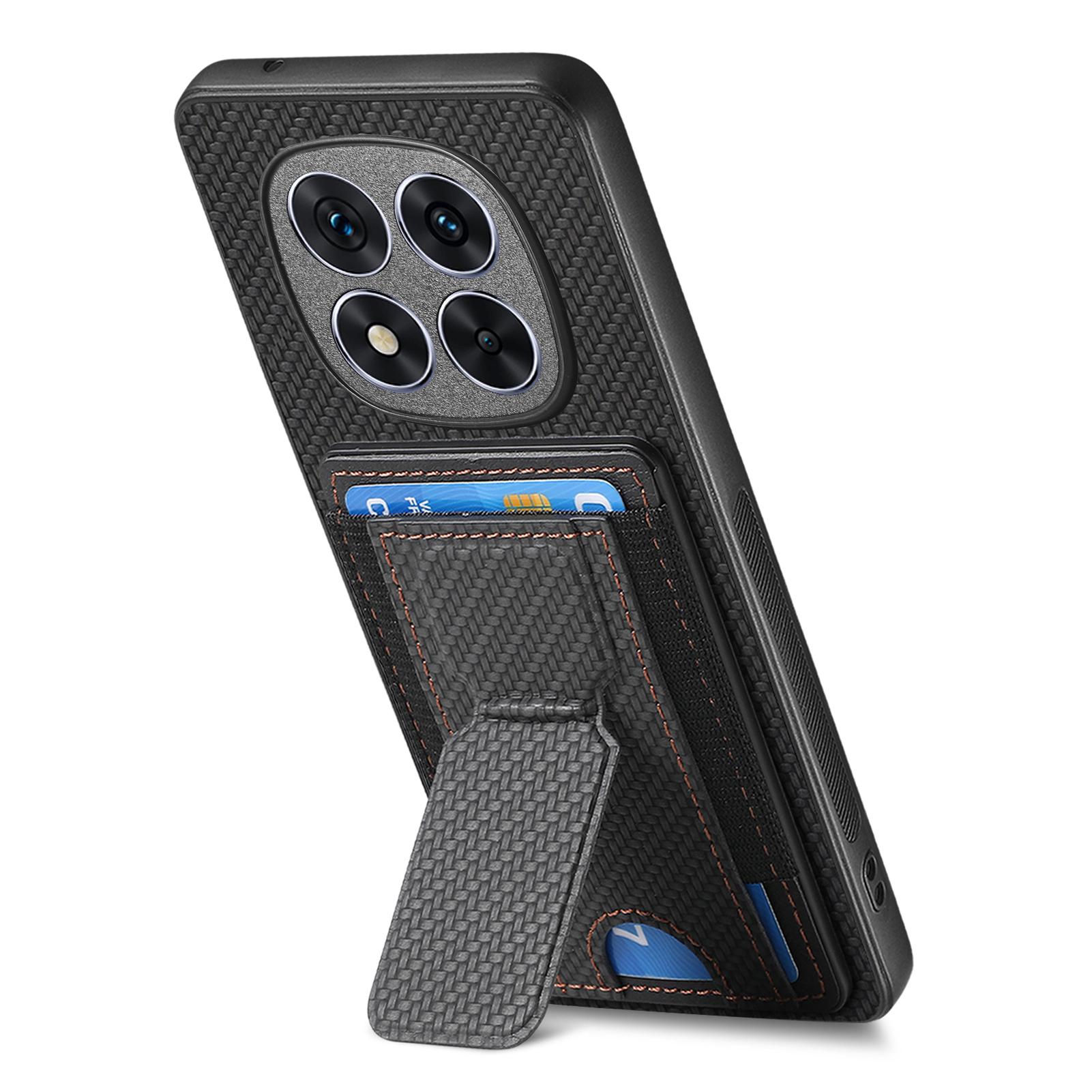 

For Xiaomi Redmi Note 14 Pro 5G/Poco X7 5G Case Kickstand Card Holder Leather Back Cover Black