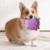 Dog Chew Ball Toy with Bell Bite Resistant Plush Ball Toy Pet Teething Cleaning Interactive Toy for Small Medium Large Breeds Dogs