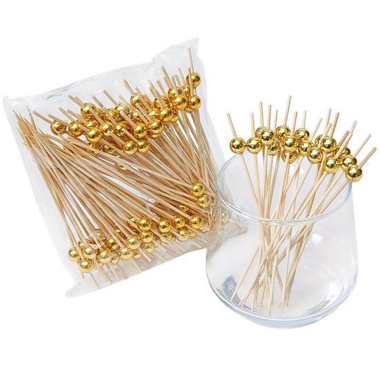 

Disposable Bamboo Sticks Premium Cocktail Natural Bamboo Forks Appetizers Skewers Cocktail Party Accessories C
