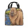 Capybaras Isolierte Lunchtasche für Damen Wasserdicht Tier Haustier Kühltasche Thermische Lunch-Tragetasche Büro Picknick Reise