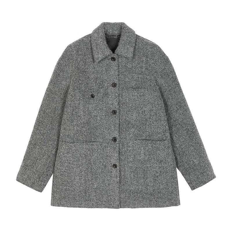 JNBY Wool Blend Loose-Fit Lapel Jacket