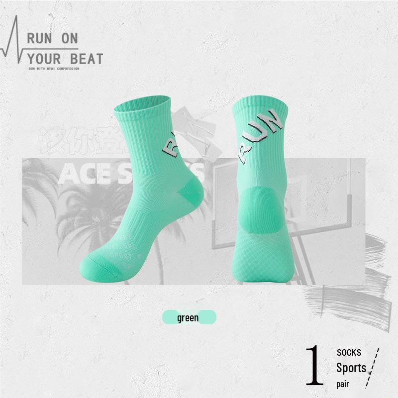 

Унисекс Носки для бега кросс-кантри - Быстросохнущие, Дышащие, Массажная подошва, Длина до середины икры для марафона и спорта One Size зелёный