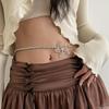 American Vintage Pin Buckle Belt Female Niche Belt Wide Hottie Hip Hop Brown