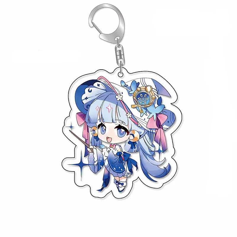 Raiden Shogun Klee Nahida Q Type Genshin Impact Cartoon Keychain Acrylic Bag Keyring Pendant Trendy Gift