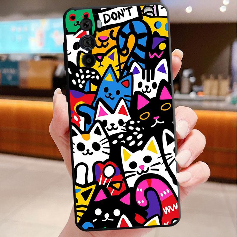 

Cats Aesthetic Phone Case For Motorola Edge 60 50 40 Pro 60 50 40 30 Ultra Neo Fusion Moto G Play G Stylus G Carcasas G Play 4G 2024