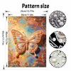 Pearl Butterfly Pearl Kit 5D Round Rhinestone Art Handmade Wall Picture Elegant Home Decor Present for Daily and Holiday Use
