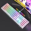 104-Key Wireless RGB Retro Punk Mechanical Keyboard with Electroplated Knob for Gaming & Office Use.