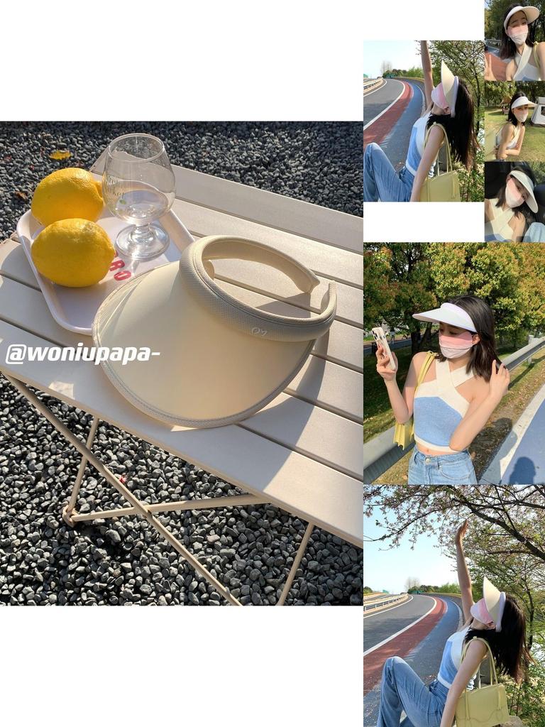 Chic Sun Protection Hat For Women Open Top Summer Visor Breathable And Comfortable