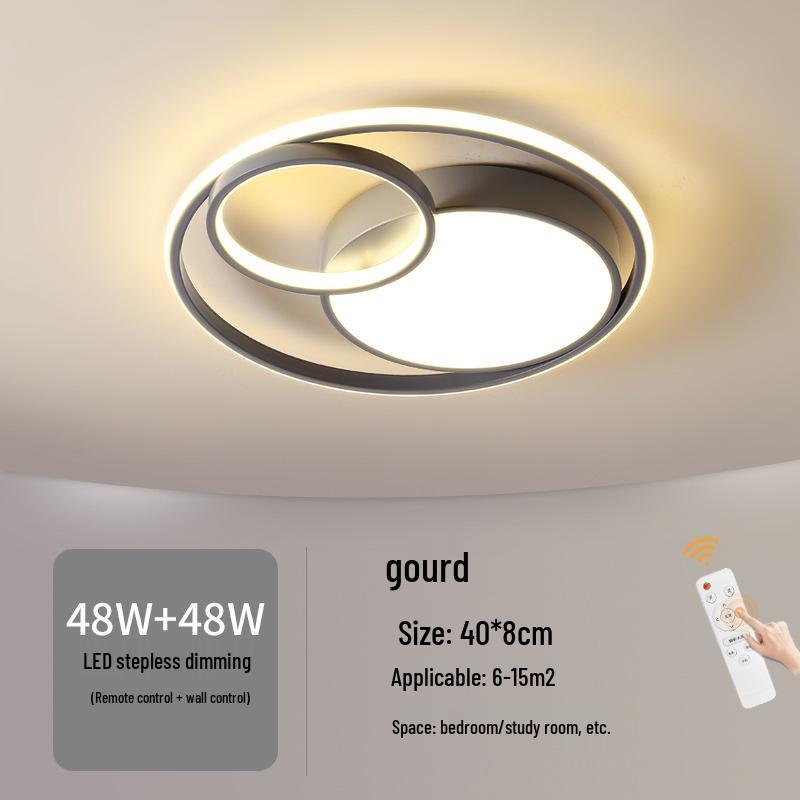 Nordic Modern LED Ceiling Light - Minimalist Black & White Design for Bedroom, Study, or Romantic Settings