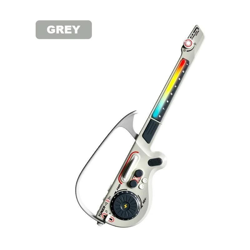 Stringless Electric Guitar Multifunction DJ Music Mixer LED Lights Kids Early Educational Toy Musical Instrument for Xmas Gifts