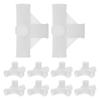 10pcs Closet Rod Connector Heavy Duty Four Way Joint For Wardrobe Shoe Rack Drying Rack Storage Organizer Multi Use Plastic