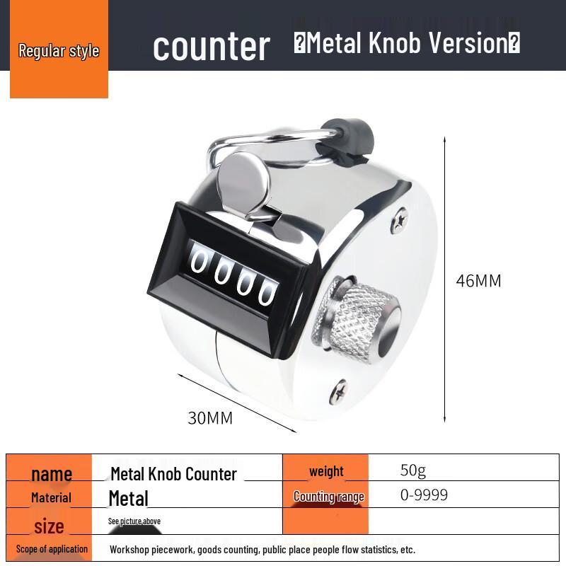 All-metal Manual Mechanical Tally Counter