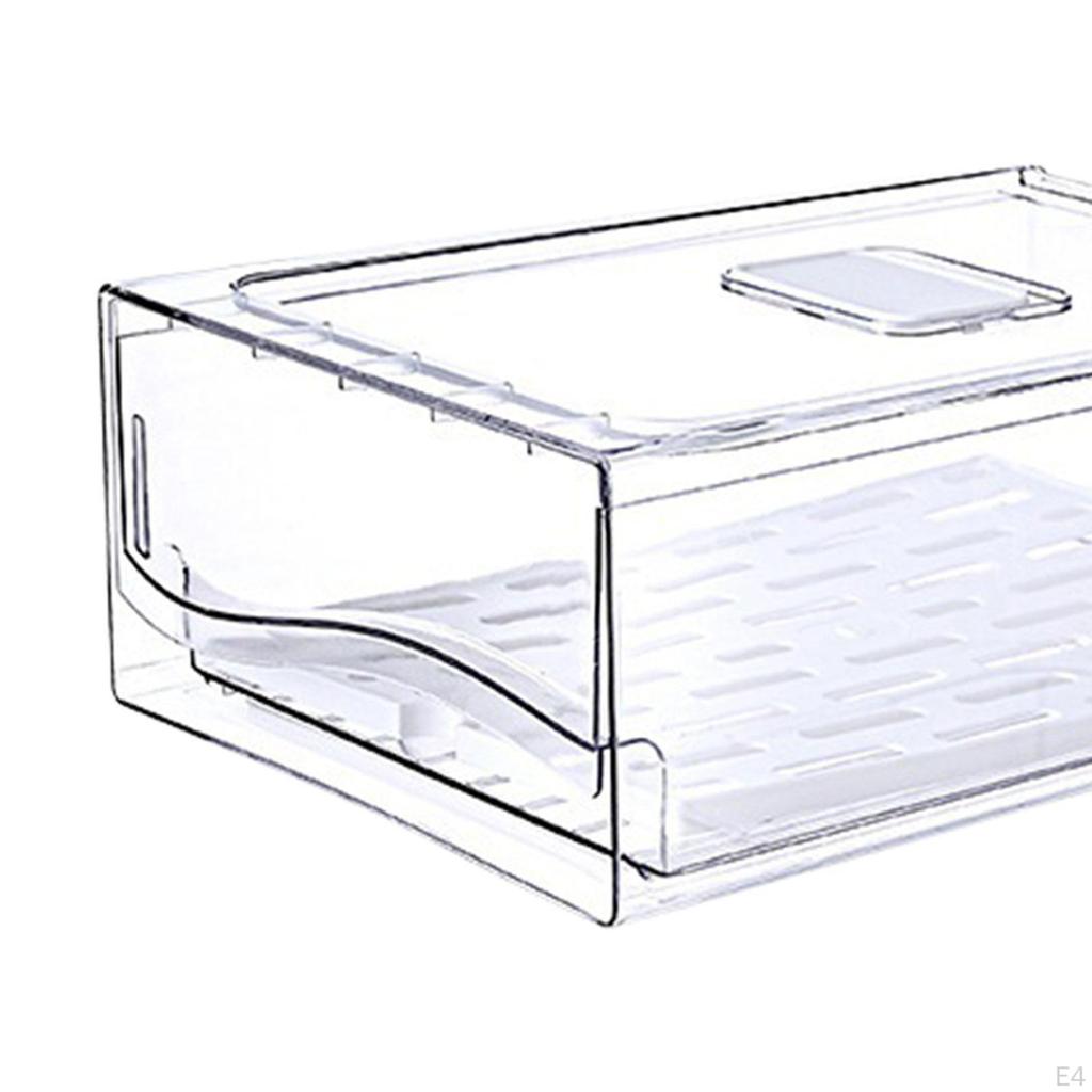 Pojemniki z szufladami lodówki Przezroczysty wielofunkcyjny pojemnik do przechowywania żywności, organizer do lodówki