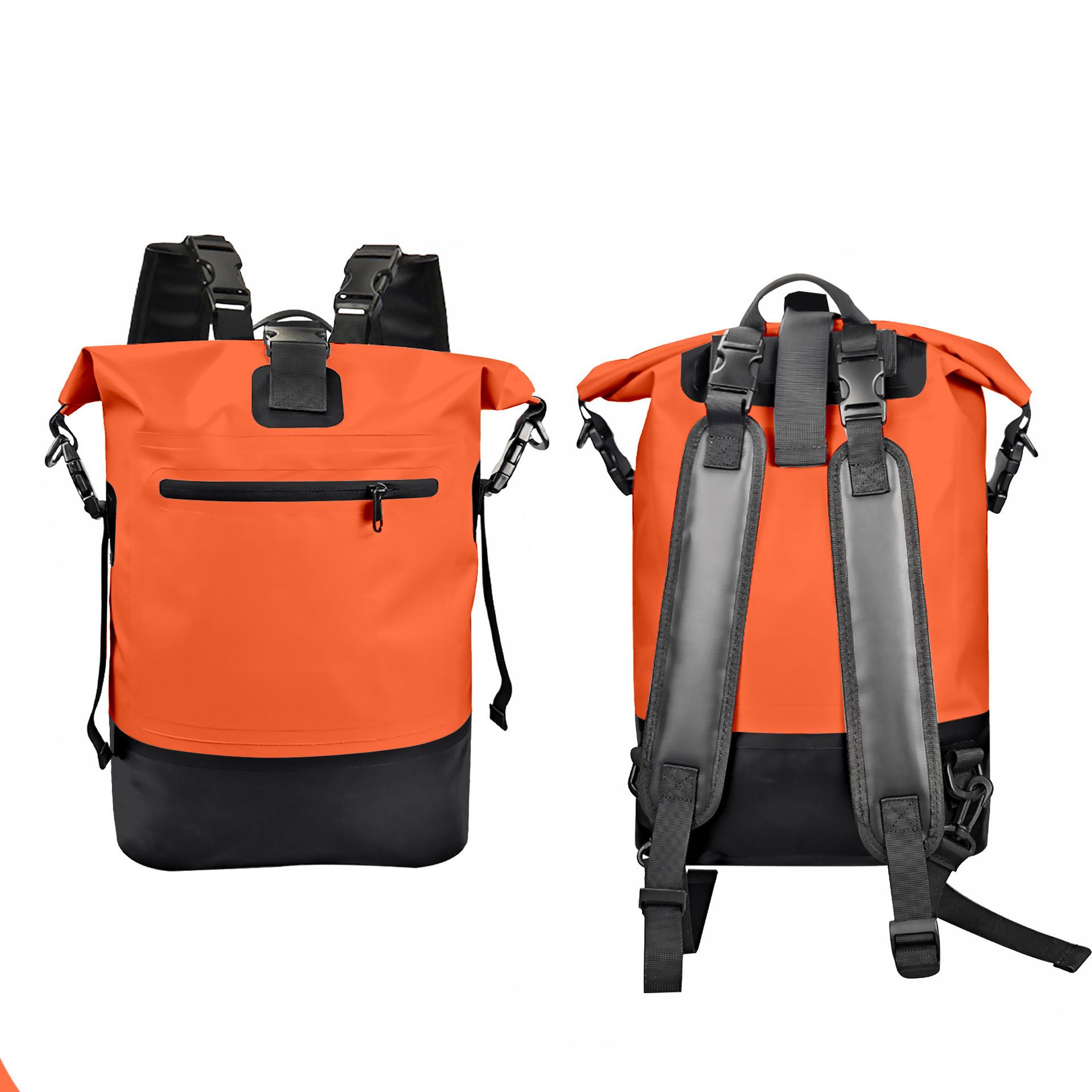 

Outdoor Pvc Sports Mountaineering Bag, Rafting Camping Waterproof Bucket Bag Backpack Waterproof Dry Bag Backpack 20L помаранчевий