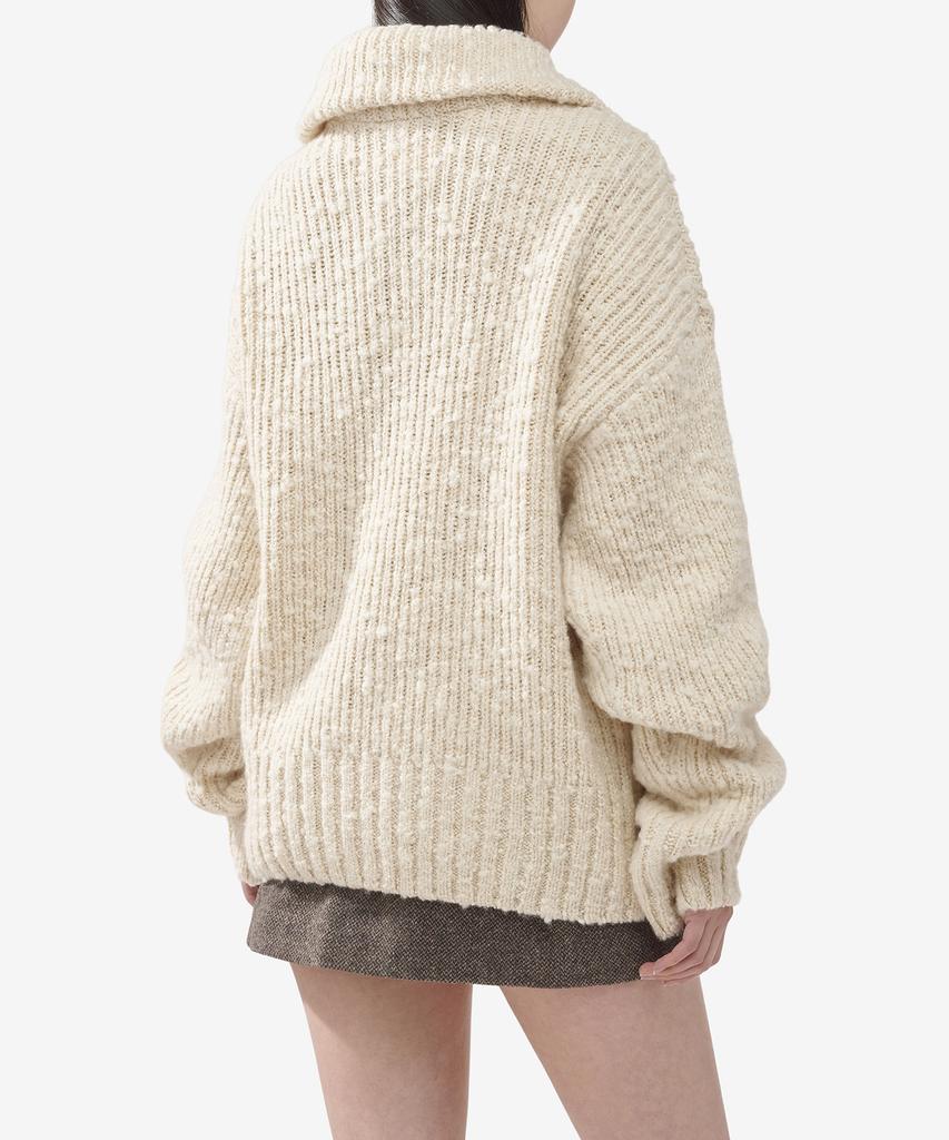 Ami Half Zipper Knit - Ivory / Uks633Kn0022185