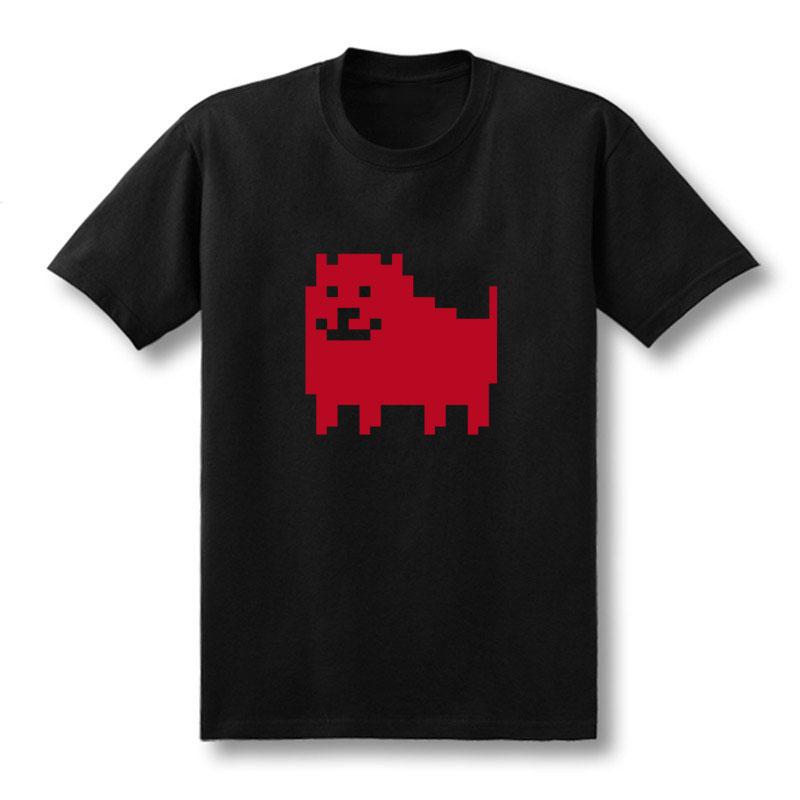 

Мужская мода Игра Футболки Undertale Раздражающая собака Принт Аниме Футболка Повседневные футболки Индивидуальная уличная одежда