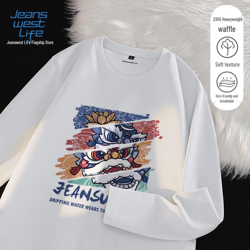 Jeanswest Life Men s Waffle Texture Long-Sleeve T-Shirt