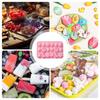 Easter Molds Easy Release Handmade Crafts Casting Tool Bunny Candle Molds for Gummies Cupcake Fudge Candy Jelly Pastry Ice Soap